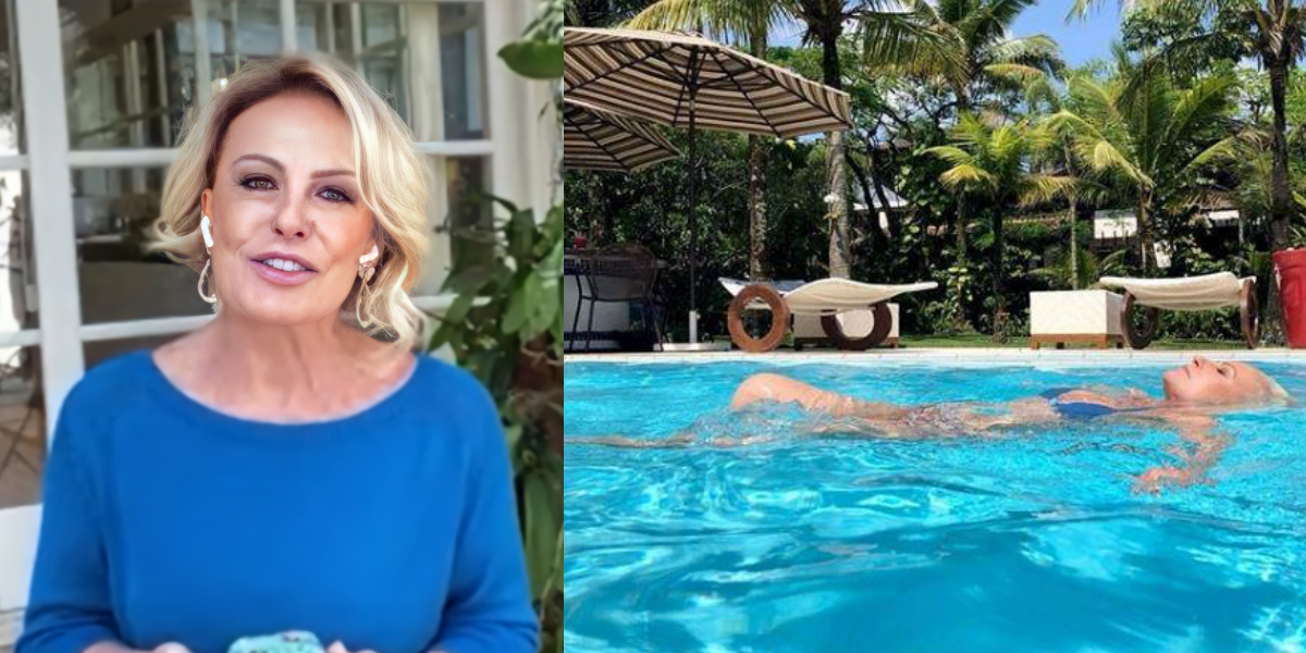 Ana Maria Braga em sua mansão (Foto: Montagem)