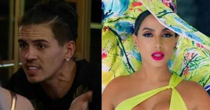 Biel detonou Anitta no reality show da Record (Foto: Reprodução)