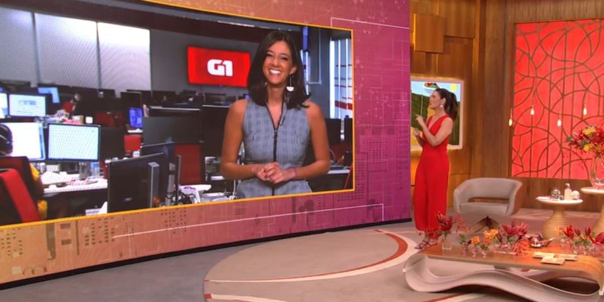 Fátima Bernardes e a sobrinha de William Bonner se divertiram no "Encontro" de ontem (Foto: Reprodução/TV Globo)