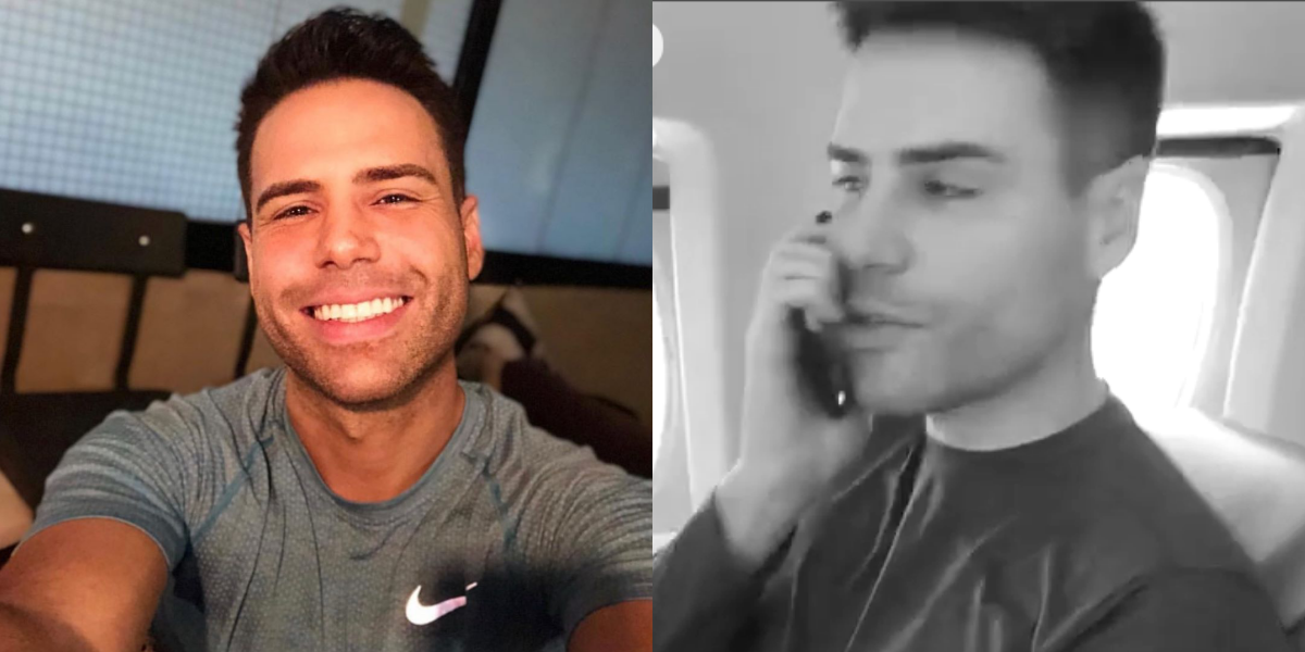 Apresentador Luiz Bacci sorrindo e segurando celular (Foto: Montagem)