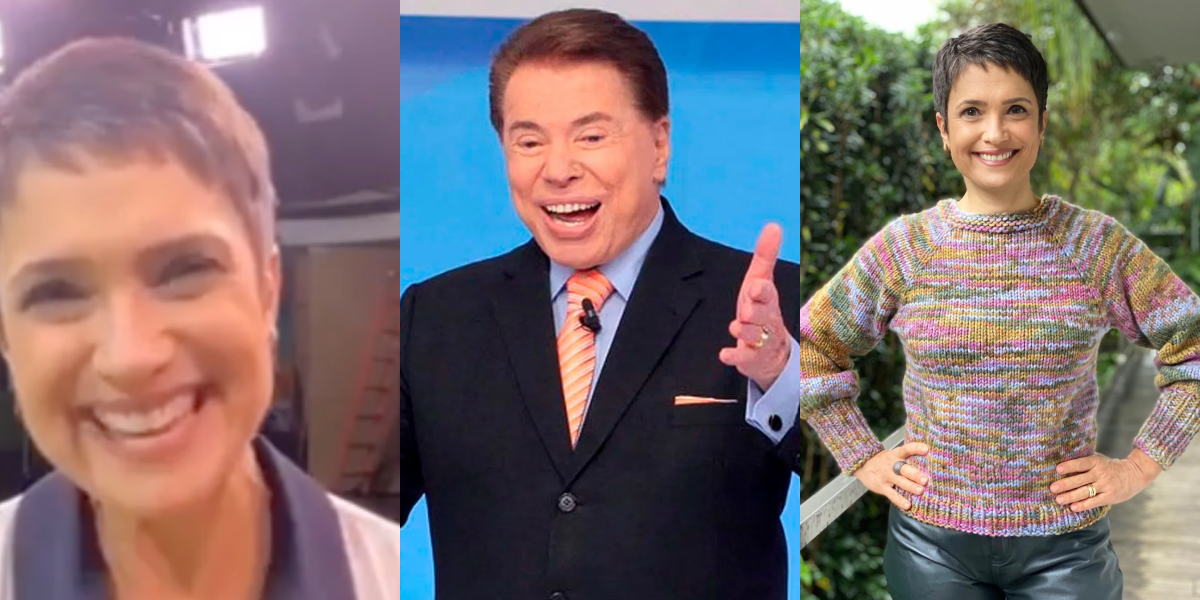 Sandra Annenberg e Silvio Santos (Foto: Montagem)