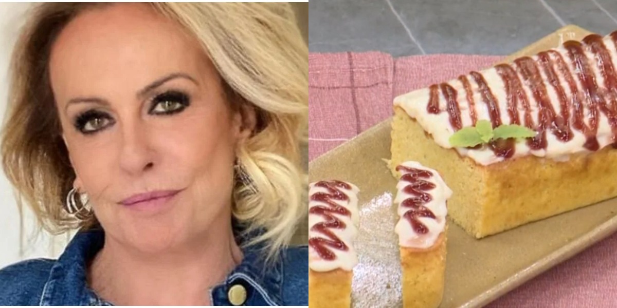 Ana Maria Braga prepara bolo de fubá com requeijão no Encontro de hoje (Foto: Reprodução)