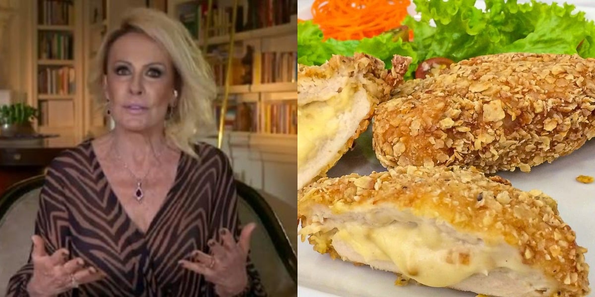 Ana Maria Braga prepara frango à milanesa cremoso no Encontro de hoje (Foto: Reprodução)