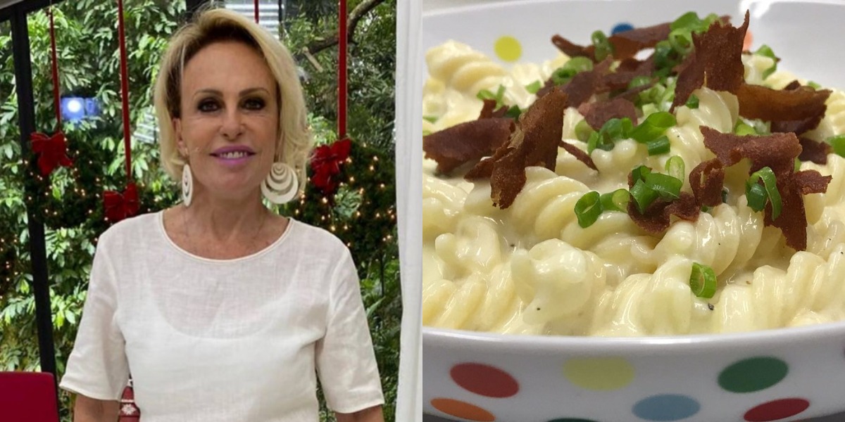 Ana Maria Braga prepara macarrão com queijo de micro-ondas no Encontro de hoje (Foto: Reprodução)