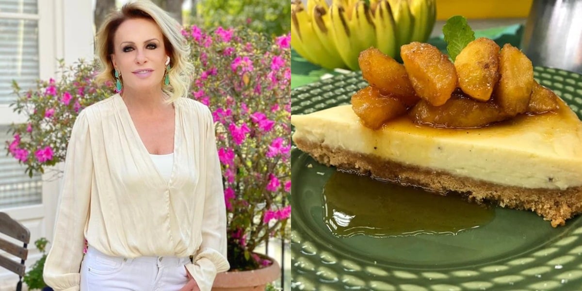 Ana Maria Braga prepara cheesecake de banana no Encontro de hoje (Foto: Reprodução)