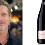 Brad Pitt lança champanhe (Foto: Reprodução)