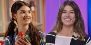 Giovanna Grigio em Chiquititas e Rebeca Abravanel no Roda a Roda: atrações foram a maior audiência fora da Globo (Foto: Divulgação/Reprodução/SBT)