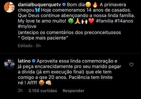 Latino cobra dívida de Amilcare Dallevo (Foto: Reprodução)