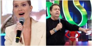 Marina Ruy Barbosa deu uma dura em Faustão durante a estreia da Dança dos Famosos (Foto: Reprodução)