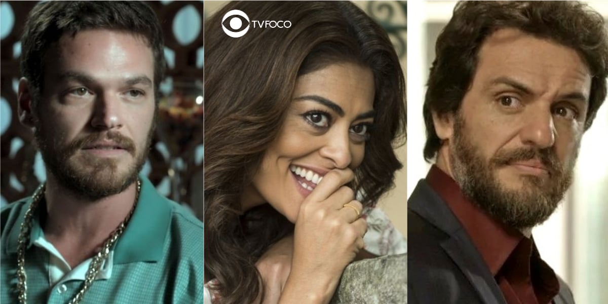 Fotomontagem Rubinho, Bibi e Caio de A Força do Querer