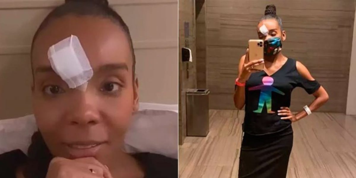 Thelma Assis sofre acidente no Criança Esperança (Foto: Reprodução)