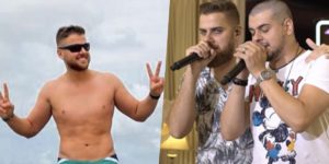 Zé Neto, da dupla com Cristiano, surpreendeu por conta do tamanho da mala (Foto: Reprodução)