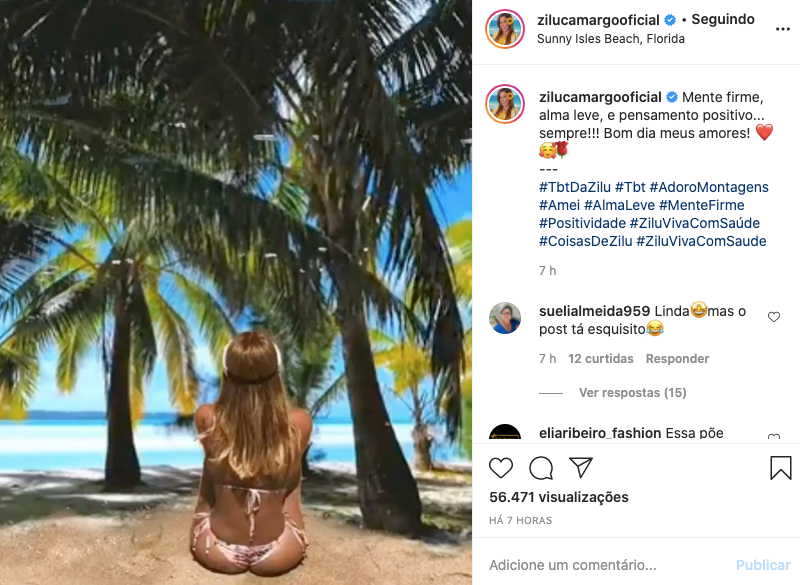 Zilu em um novo clique (Foto: reprodução/Instagram)