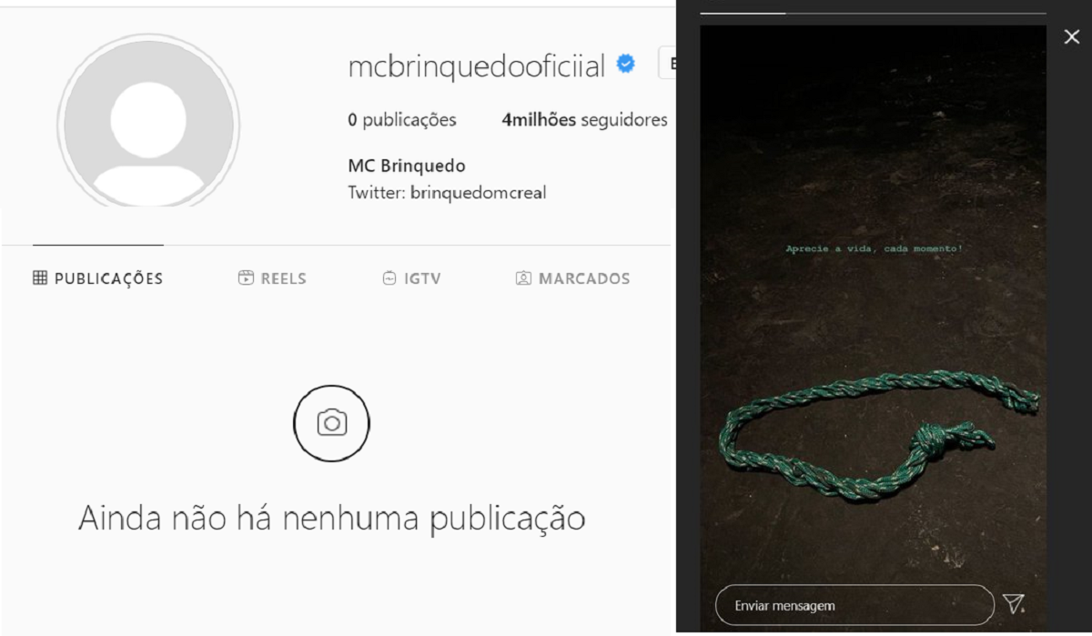 Cantor postou isso e excluiu tudo (Foto: Reprodução)