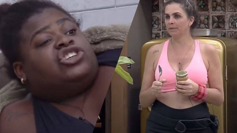 Jojo Todynho e Luiza Ambiel em A Fazenda (Foto: Reprodução)