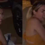 Thayse Teixeira foi flagrada fazendo xixi na rua (Foto: Reprodução)