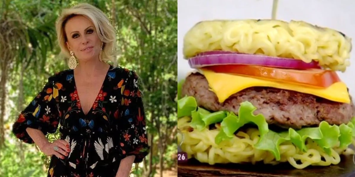 Ana Maria Braga prepara hambúrguer de macarrão no Encontro de hoje (Foto: Reprodução)