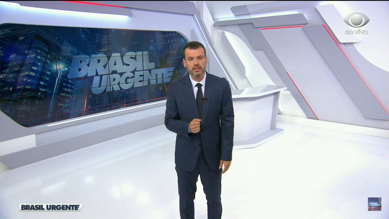 Lucas Martins substituiu Datena no Brasil Urgente (Foto: Divulgação)