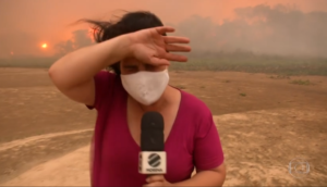 Incêndio toma conta de reportagem da Globo e jornalista foge às pressas: “De repente”