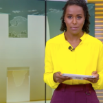 Maju Coutinho se mostrou desolada durante o 'Jornal Hoje' do último feriado (Foto: reprodução)