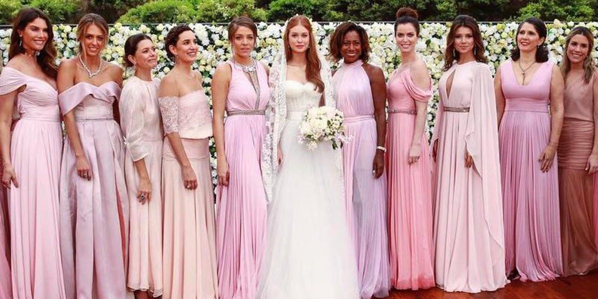 Marina Ruy Barbosa e suas madrinhas de casamento (Foto: Reprodução/Instagram)