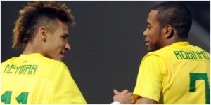 Neymar surpreendeu ao comemorar volta de Robinho - Foto: Reprodução