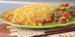 Parmegiana nordestina feita por Ana Maria Braga no Mais Você de hoje (Foto: Reprodução)