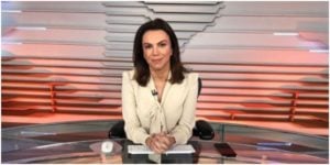Ana Paula Araújo no comando do Bom Dia Brasil na Globo (Foto: Reprodução)