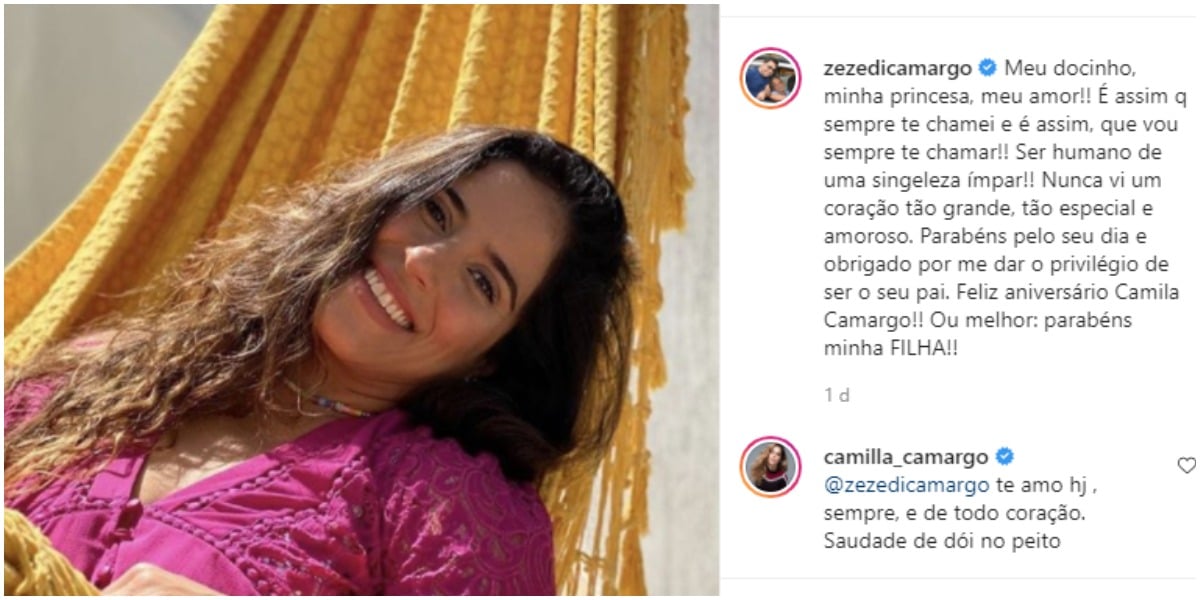 Camilla Camargo recebeu declaração de Zezé (Foto: Reprodução)