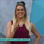 Renata Fan enlouquece ao vivo na Band, provoca Denilson e arrebenta: “Sobe”