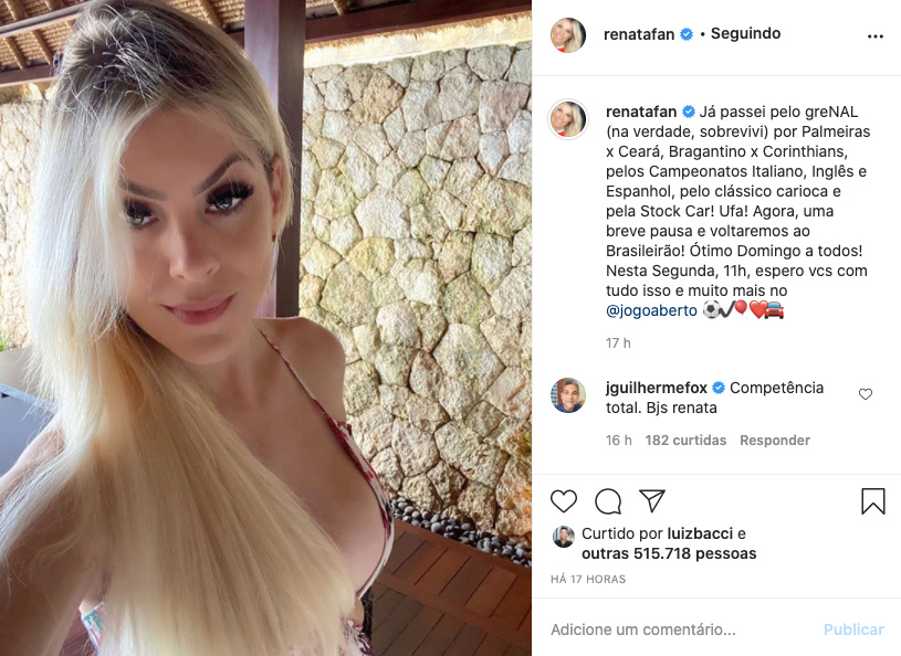 Renata Fan surgiu em um clique ousado (Foto: reprodução/Instagram)