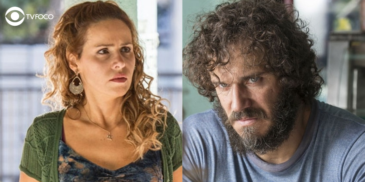 Fotomontagem dos personagens Gilda e Dino da novela Totalmente Demais