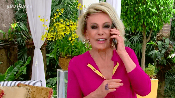 Ana Maria Braga liga ao vivo para telespectador (Reprodução) 