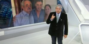 Datena expôs imagens do enterro de Seu Franciso, o pai de Zezé Di Camargo e Luciano (Foto: Reprodução)