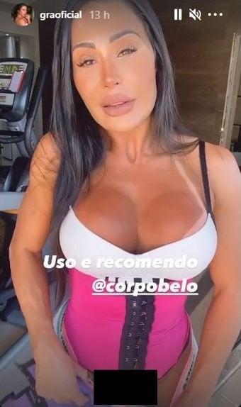 Gracyanne Barbosa mostrou demais em vídeo no Instagram (Foto: Reprodução)