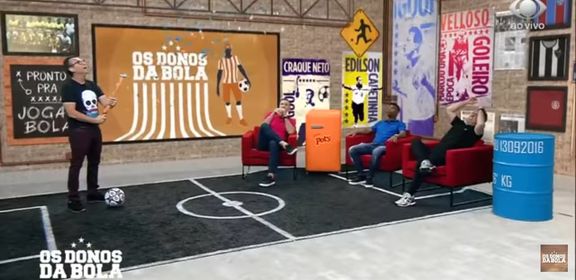 Neto estoura canhão nos Donos da Bola (Foto: Reprodução) Neto estoura canhão nos Donos da Bola (Foto: Reprodução)