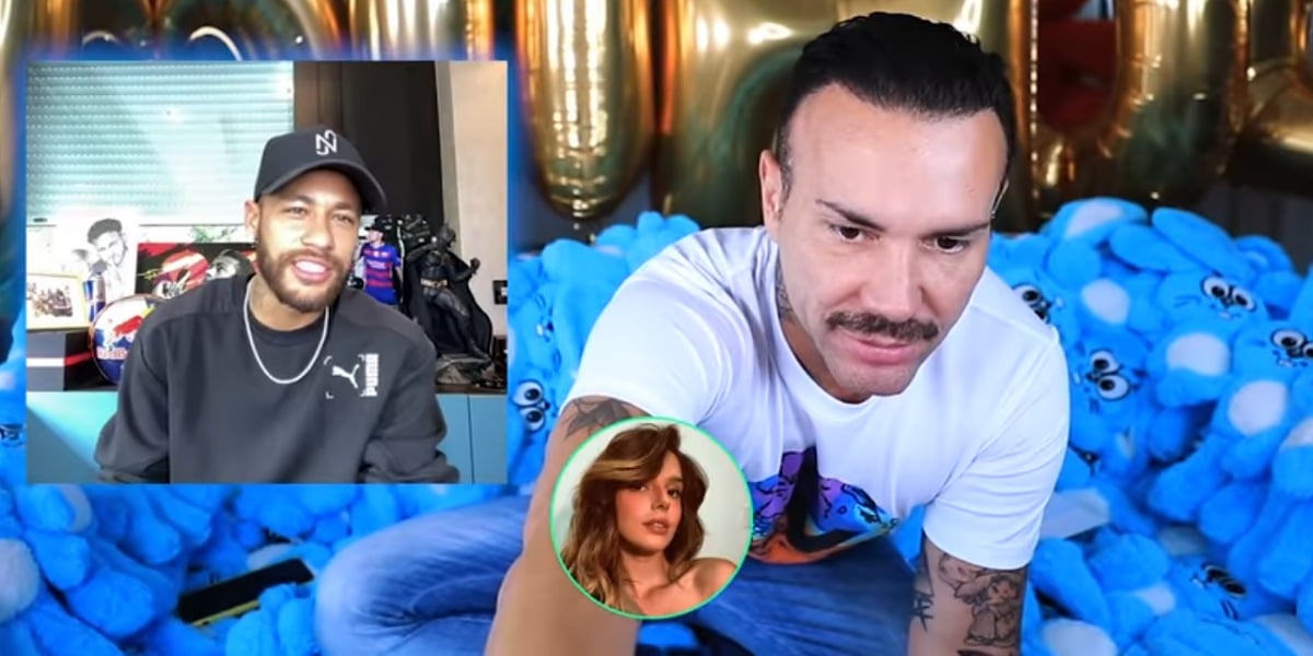 Neymar revela em brincadeira com Matheus Mazzafera que pega e sofre por Giovanna Lancellotti (Foto: Reprodução/YouTuber)
