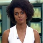 Maju Coutinho no Jornal Hoje (Foto: Reprodução)