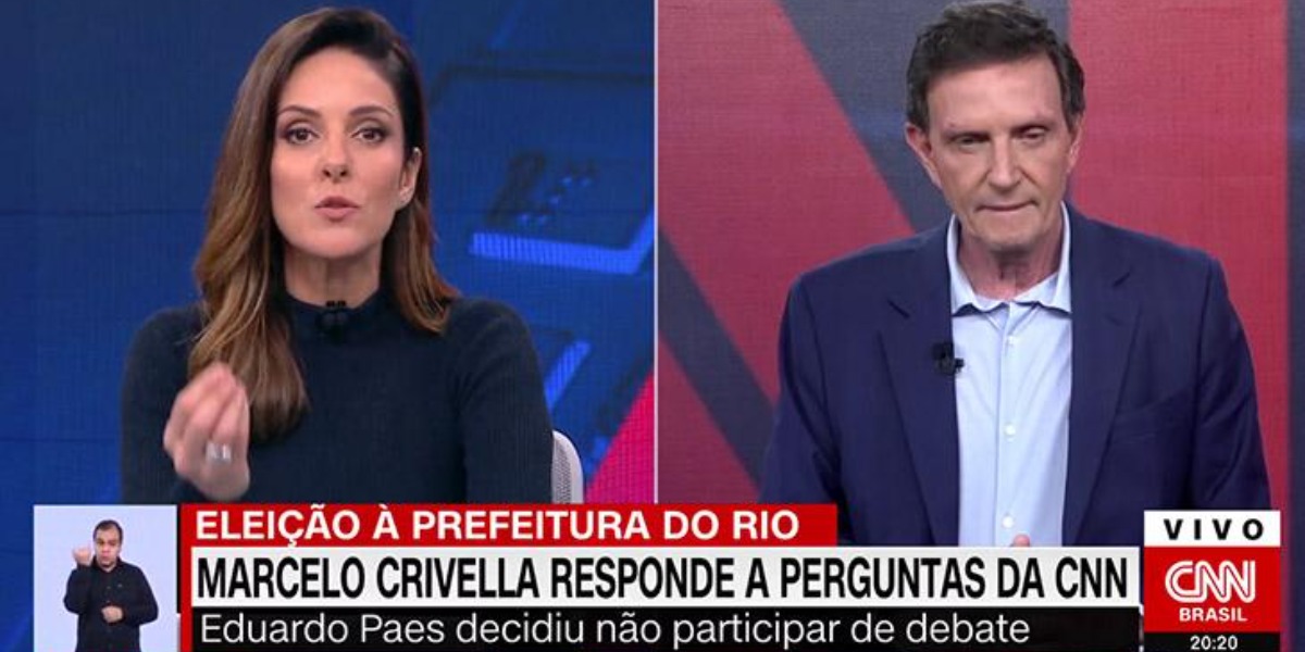 Crivella massacra TV Globo durante entrevista com Monalisa Perrone na CNN (Foto: Reprodução)