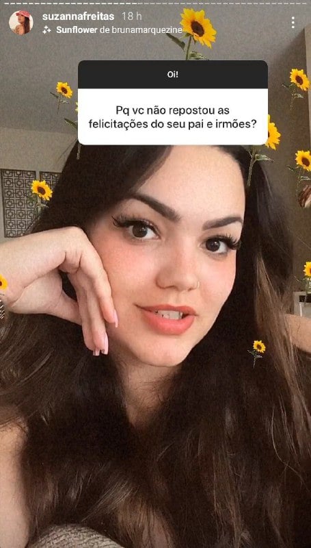 Suzanna Freitas falou sobre seus motivos para não repostar a mensagem de Latino (Foto: Reprodução/ Instagram)