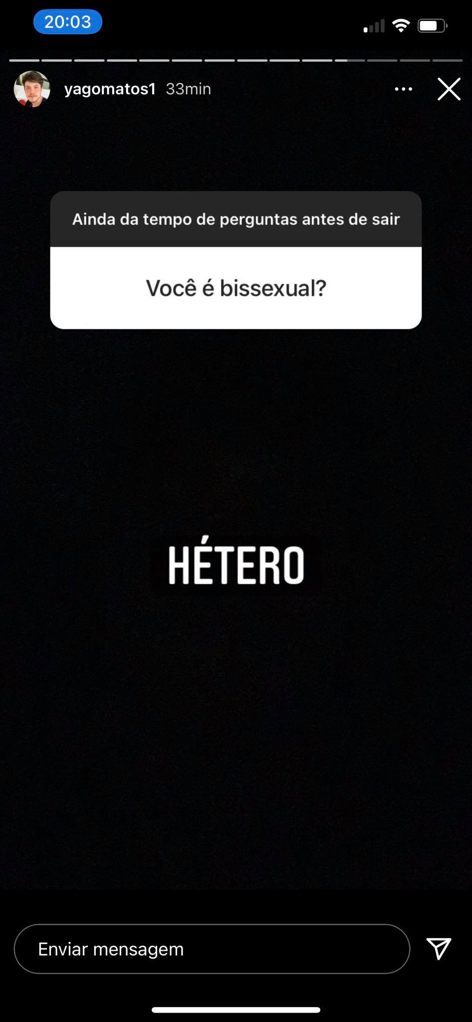Yago Matos matou a curiosidade dos fãs 