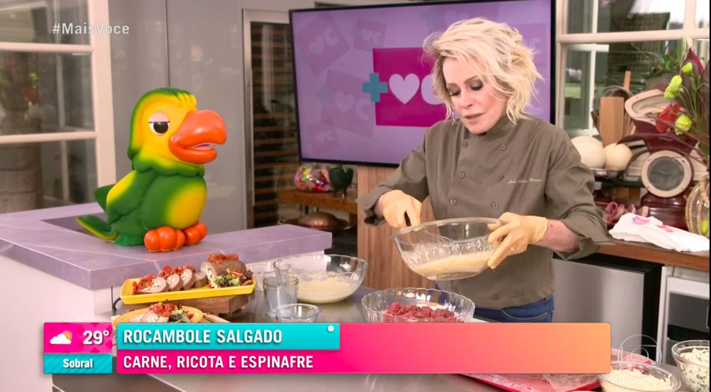 Ana Maria durante programa "Mais Você" desta segunda-feira, 14 (Reprodução)