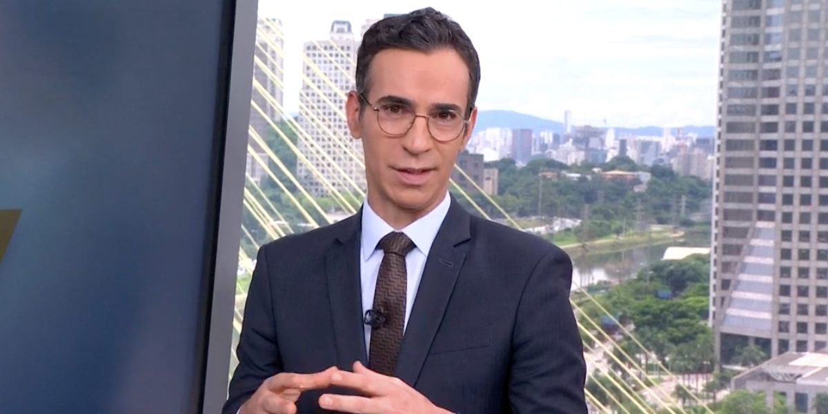 César Tralli volta ao comando de jornal SP1, na Globo (Reprodução)