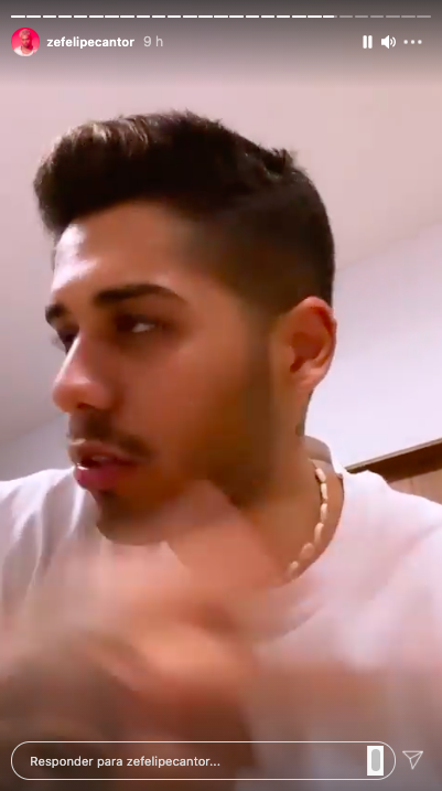 Zé Felipe afirma que testou novamente positivo para o Covid-19 (Reprodução)