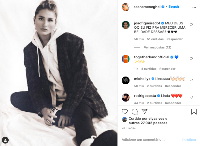 Sasha encanta corações em última postagem nas redes sociais (Foto: Will Vendramini)
