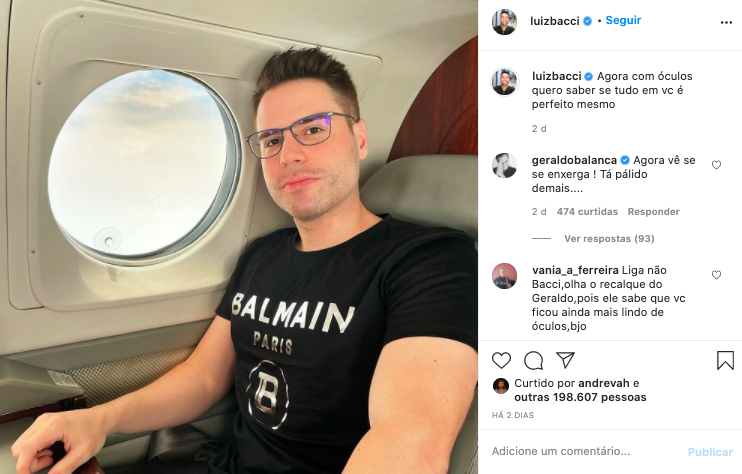 Luiz Bacci é desmascarado por Fabiola Reipert (Reprodução: Instagram)