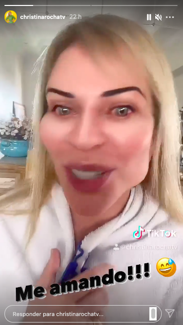 Christiana Rocha brinca nas redes sociais com filtro (Reprodução: Instagram) 