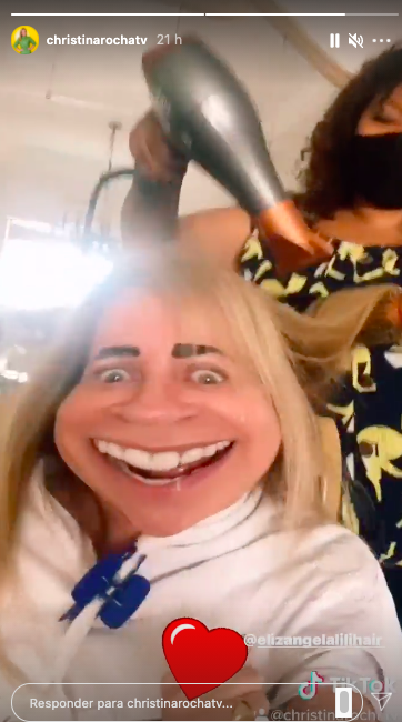 Christiana Rocha brinca nas redes sociais com filtro (Reprodução: Instagram) 