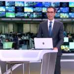 Cesar Tralli fez um comentário irônico após uma reportagem (Foto: Reprodução)