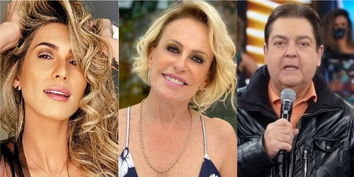 Lívia Andrade, Ana Maria Braga e Faustão (Reprodução)